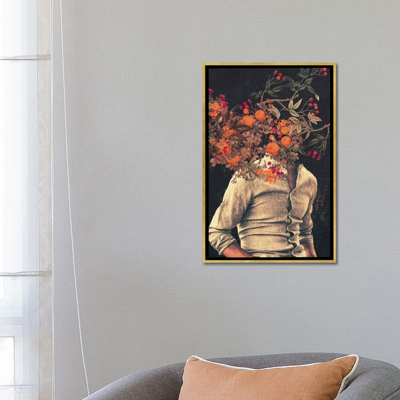 «Roots» par Frank Moth - reproduction imprimée, Toile encadrée d'or, Pas de tapis, H 26 po x l 18 po x 1,5 po
