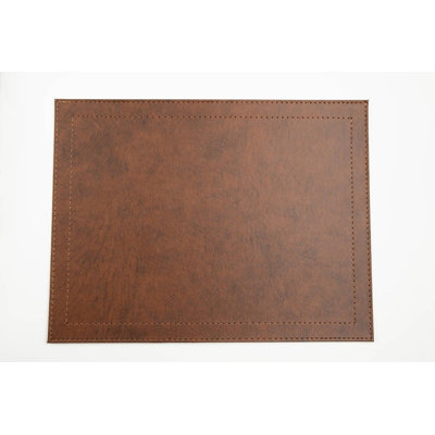 Classic Luxe Rectangular Placemat, Brown Marble, 16.5" X 12.5", Set Of 6