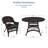 4 - Person Patio Dining Set with Round Table , Cushions Included-12655409-12638216