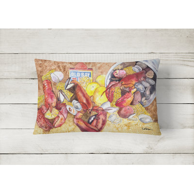 Lobster Indoor/Outdoor Throw Pillow