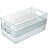 Azar Displays Narrow Storage Tote Bin With Handle, 4-pack
