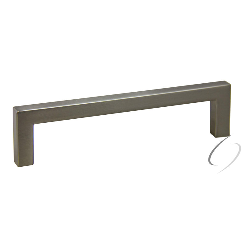 Poignée barre Modern Square 6 3/10 "Center to Center, Nickel satiné, 5"