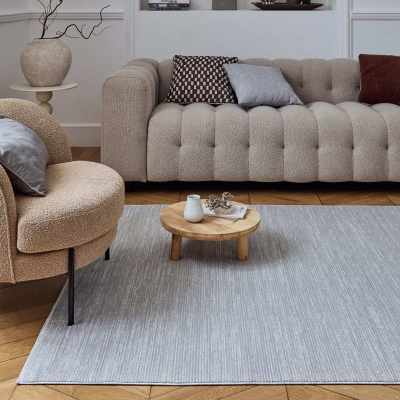 Carmel Modern Striped Grey Area Rug, Rectangle 240 x 340 cm