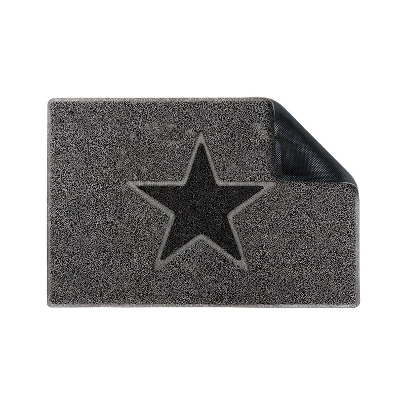 Star Medium Doormat with Star, Grey