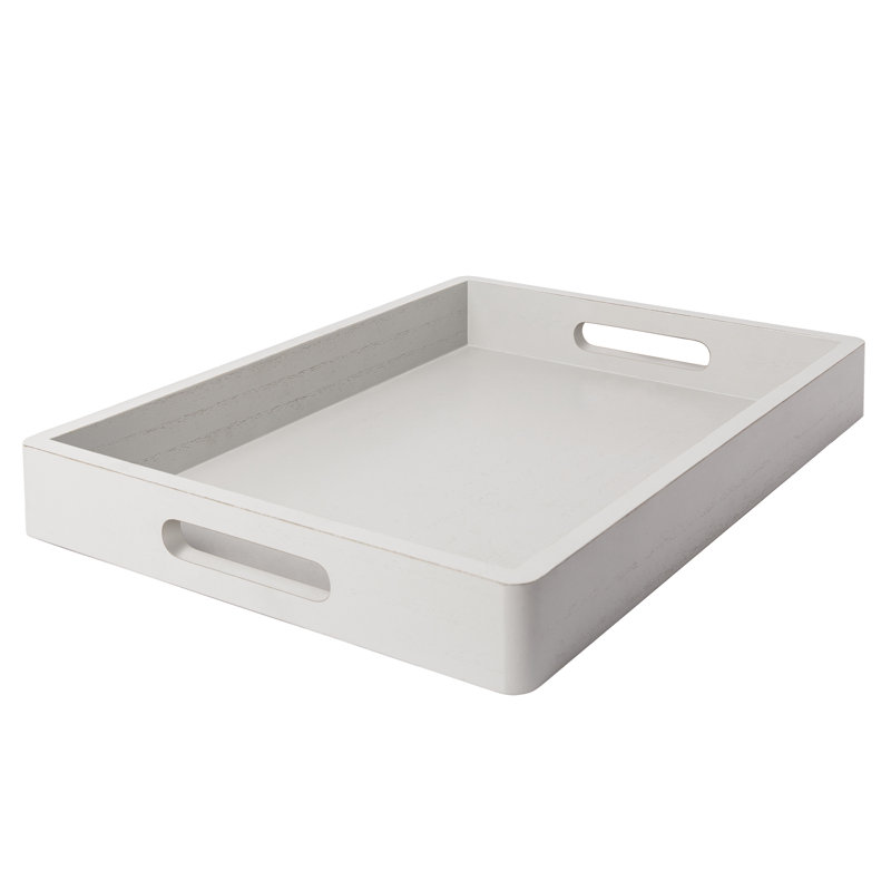 Rectangular Wooden Serving Tray, Grey