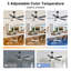 Ventilateur de plafond moderne de 52 po avec lumière et télécommande, ventilateur de plafond noir avec 5 pales en noyer réversible, moteur à courant continu silencieux, ventilateur de plafond intérieur à 6 vitesses pour le salon de la chambre à coucher-840513173