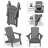  Folding Adirondack Chair Weather-Resistant HDPE Outdoor Fire Pit Chair With 2 Cup Holder-88677741