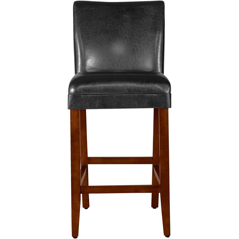 Tabouret de bar 29 po Taib, Similicuir noir