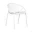 Chaises de salle à manger de patio empilables avec design respirant de style moderne et simple (ensemble de 2), pieds en métal + dossier en plastique-794439397