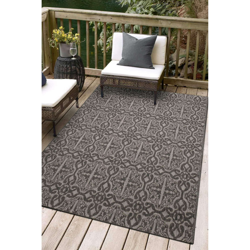 Cogan Geometric Indoor / Outdoor Area Rug, Rectangle 120 x 170 cm