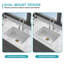 Évier de cuisine encastré en céramique à cuve simple encastrable 27 po - encastré à double cuve rectangulaire en céramique blanche