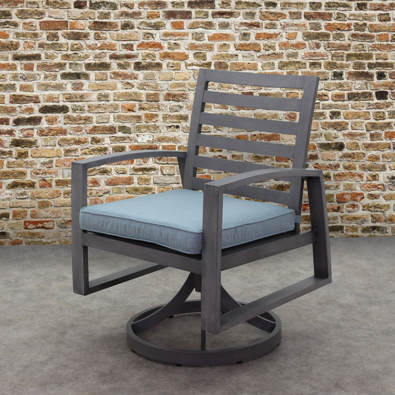 Chaise de patio pivotante avec coussin