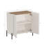 Armoire d'appoint moderne 32 "avec tablettes réglables et pieds en métal blanc cassé Abbey Abbey-534453713