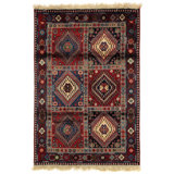 Lesieli Cotton Oriental Area Rug in Red
