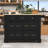 Classic Wooden Kitchen Cart with Drop-Leaf Countertop, Spacious Storage and Built-In Charging Station-987742058