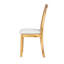 Chaise d'appoint en bois massif lin brun