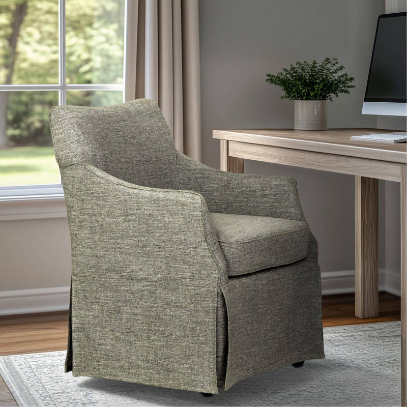 Chaise avec accoudoirs de salle à manger London, Gris