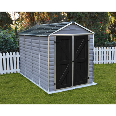 Palram - Canopia Skylight 6' x 10' Polycarbonate Storage Shed - Gray