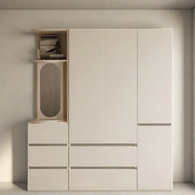 Garde-robe blanche simple et moderne