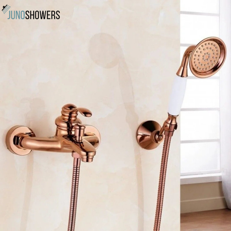 Robinet de baignoire mural à poignée simple Juno Rose Gold