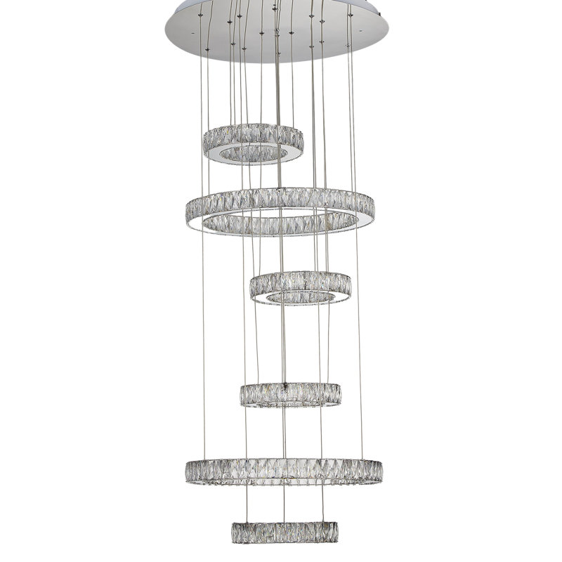 6 - Light LED Chandelier