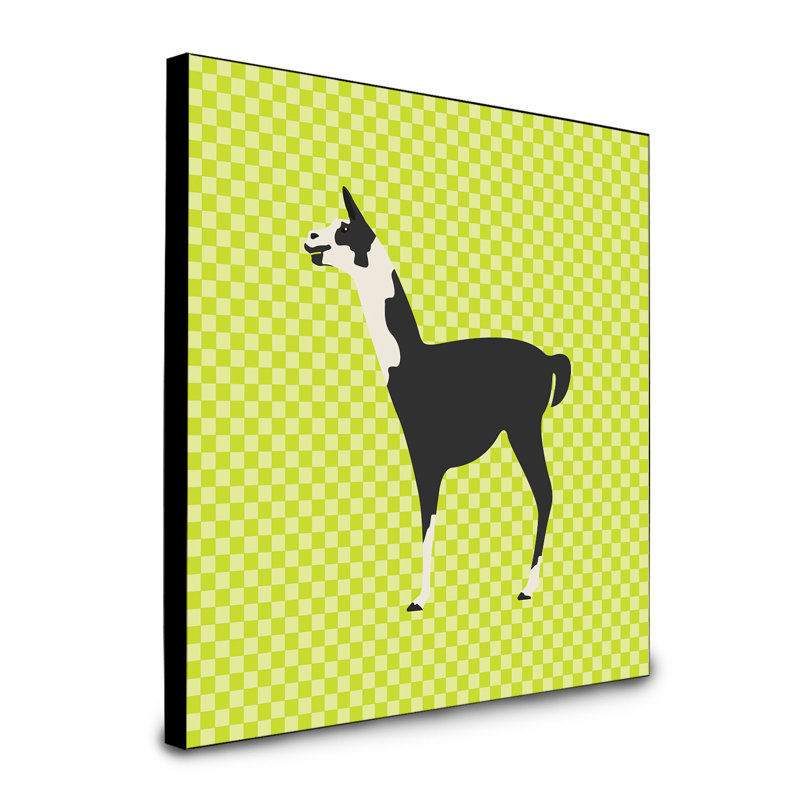 Panneau mural d’art de q pi llama ara Zubley, Vert