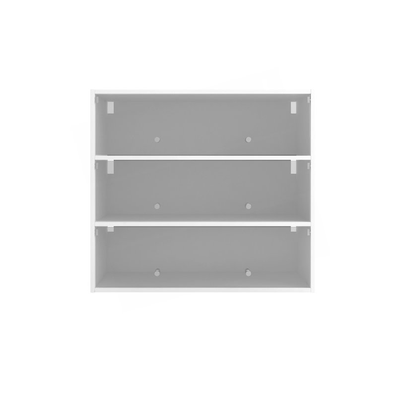 Armoire de rangement à chaussures en verre blanc