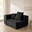 Chaise rembourrée en tissu de lin Kay-1810920758