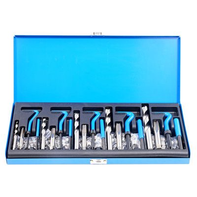 131 Pcs Repair Kit For Automotive And Equipment Maintenance, Featuring Drill Bits Taps High - Strength 304 Stainless Steel Thread , Ideal Diyers With Bits, Taps, Engine Repairs Applications,