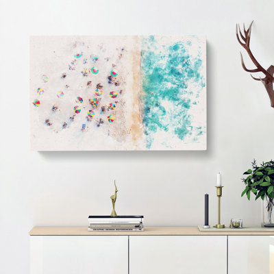 Miami Florida Beach Watercolour - Wrapped Canvas