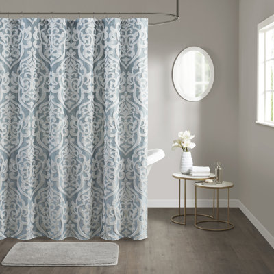 Odette Jacquard Single 72x72'' Shower Curtain