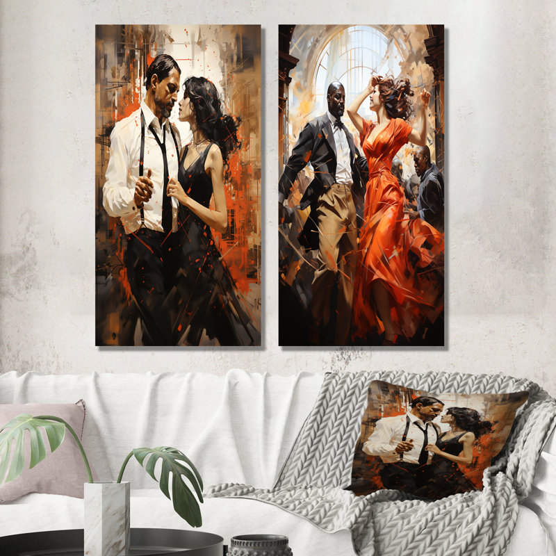 Ensemble de salon Tango Dance Elegance - Dance, H 28 po x l 25 po, Toile tendue