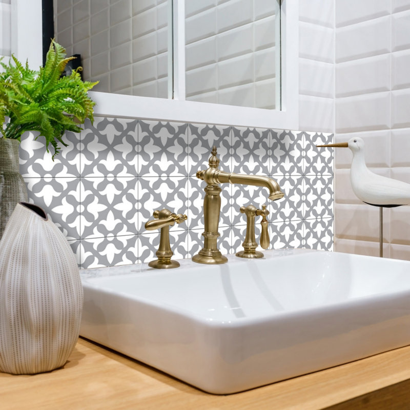 8'' W x 8'' L Vinyl Peel and Stick Mosaic Tile