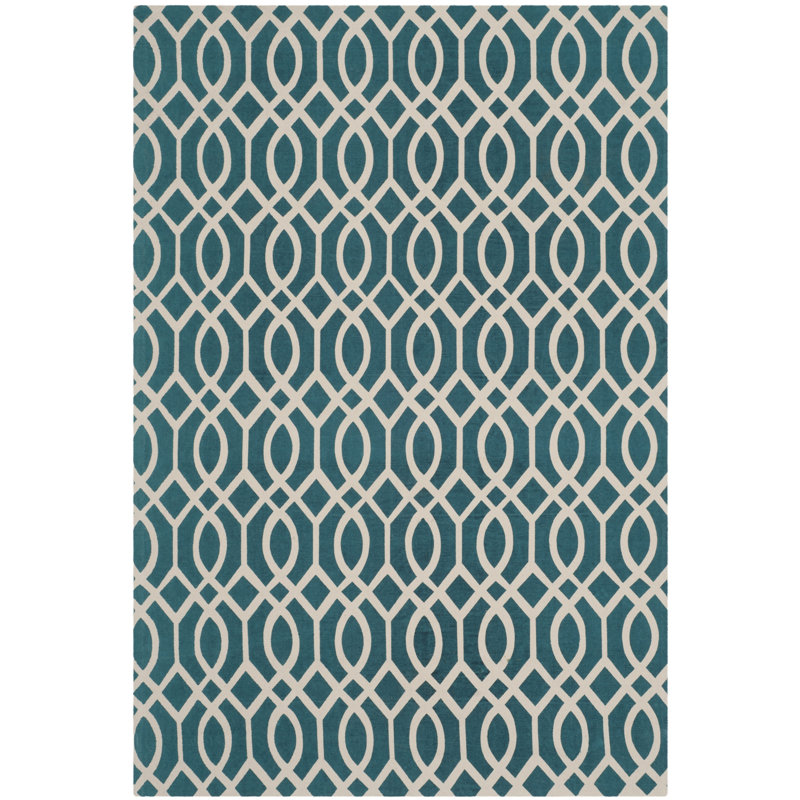 Holsworthy Cedar Brook Hand Loomed Cotton Geometric Rug, Rectangle 6' x 9'