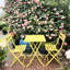 Ensemble de table bistro et chaises pliables 3 pièces-670832659