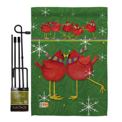 Double Sided 18.5 in. H x 13 in. W Polyester Animal Garden flag