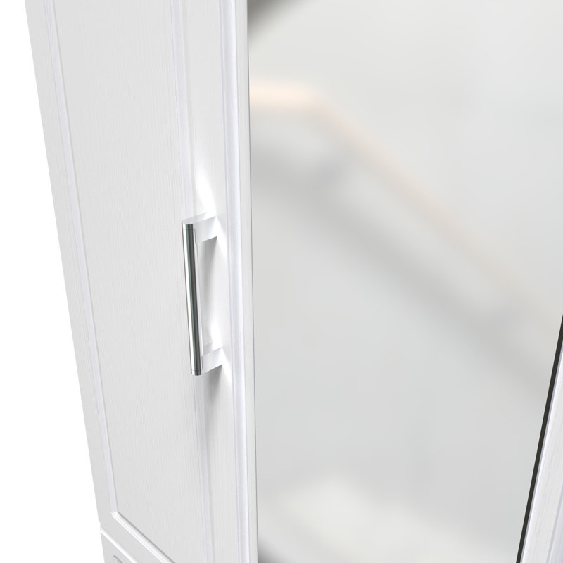 Aalysia Manufactured Wood Wardrobe, White Ash/Modern Oak