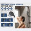5-Function Handheld Shower & Rainfall Combo – 5" Adjustable Shower Head With 27.5" No-Drill Stainless Steel Slide Bar & 5Ft Hose-113303924
