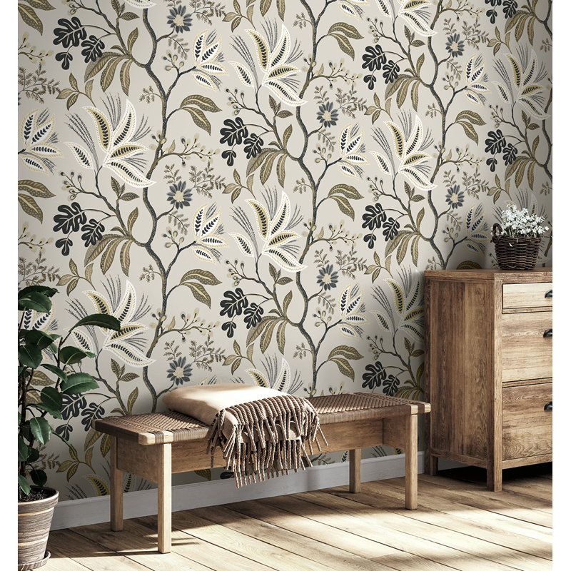  Papier peint adhésif Neutral Forest Flourish
