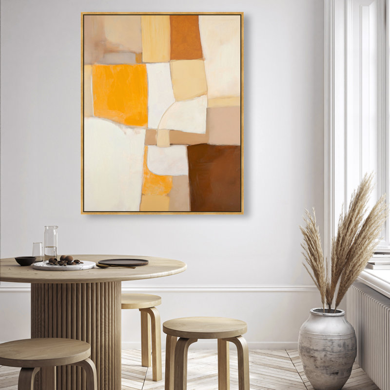 Clay and I Canvas Abstract Print by Oliver Gal, Black Frame, 16 x 20, 46"H x 37"W, Gold Frame