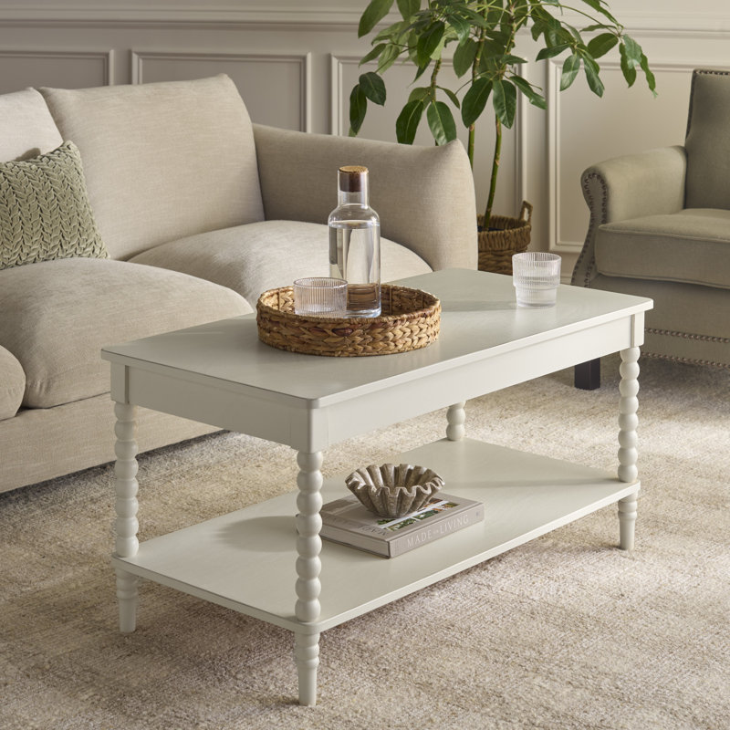 Table basse Or bis, Distressed White