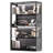 RGB Display Cabinet with Adjustable Glass Shelves, 4-Tier Storage Case with LED Lights & Press-to-Open Doors, Modern Display Shelf for Collectibles, Black -746930036-754911368