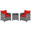 Ensemble de conversation avec coussins pour 2 personnes Patiojoy Wicker-122511365