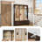 Farmhouse Hall Tree With Arched Design, 59" Wide Entryway Bench With 8 Hooks & 3 Drawers, Rustic Coat Rack Shoe Organizer For Mudroom Hallway-800636629