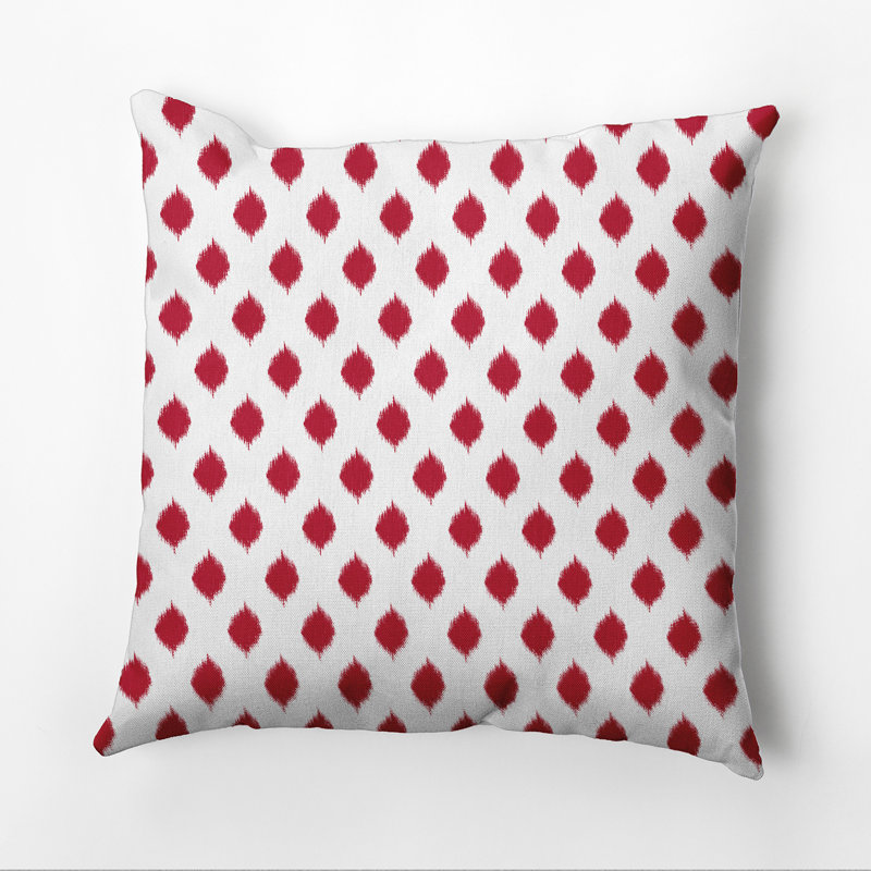 Ikat Outdoor Reversible Throw Pillow, Formula One, 18"x18"