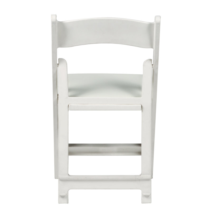 Chaise pliante rembourrée en résine, Blanc