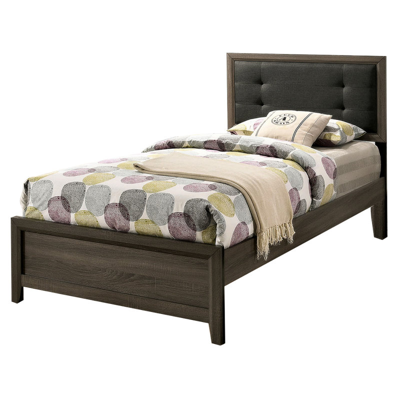Lit Sadet gris / gris anthracite, Simple