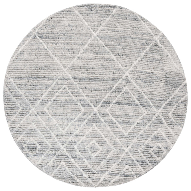 Anaisia Handmade Performance Geometric Rug, Round 6'