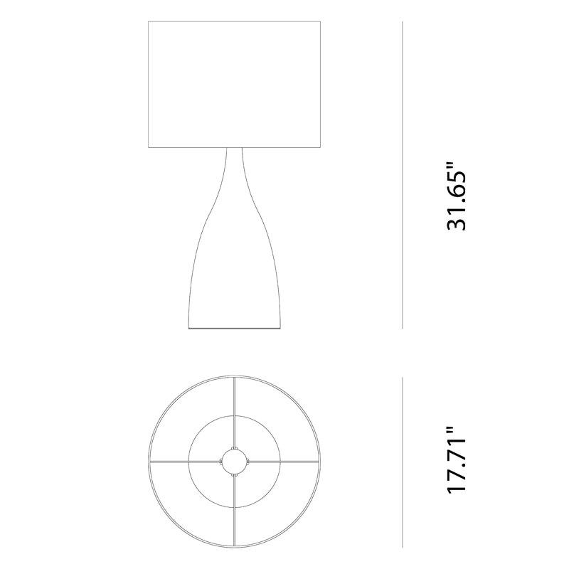 Lampe de table dearron, Rouge, H 32 po x l 18 po x P 18 po