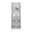 Bibliothèque à double porte, bureau, blanc-120674461